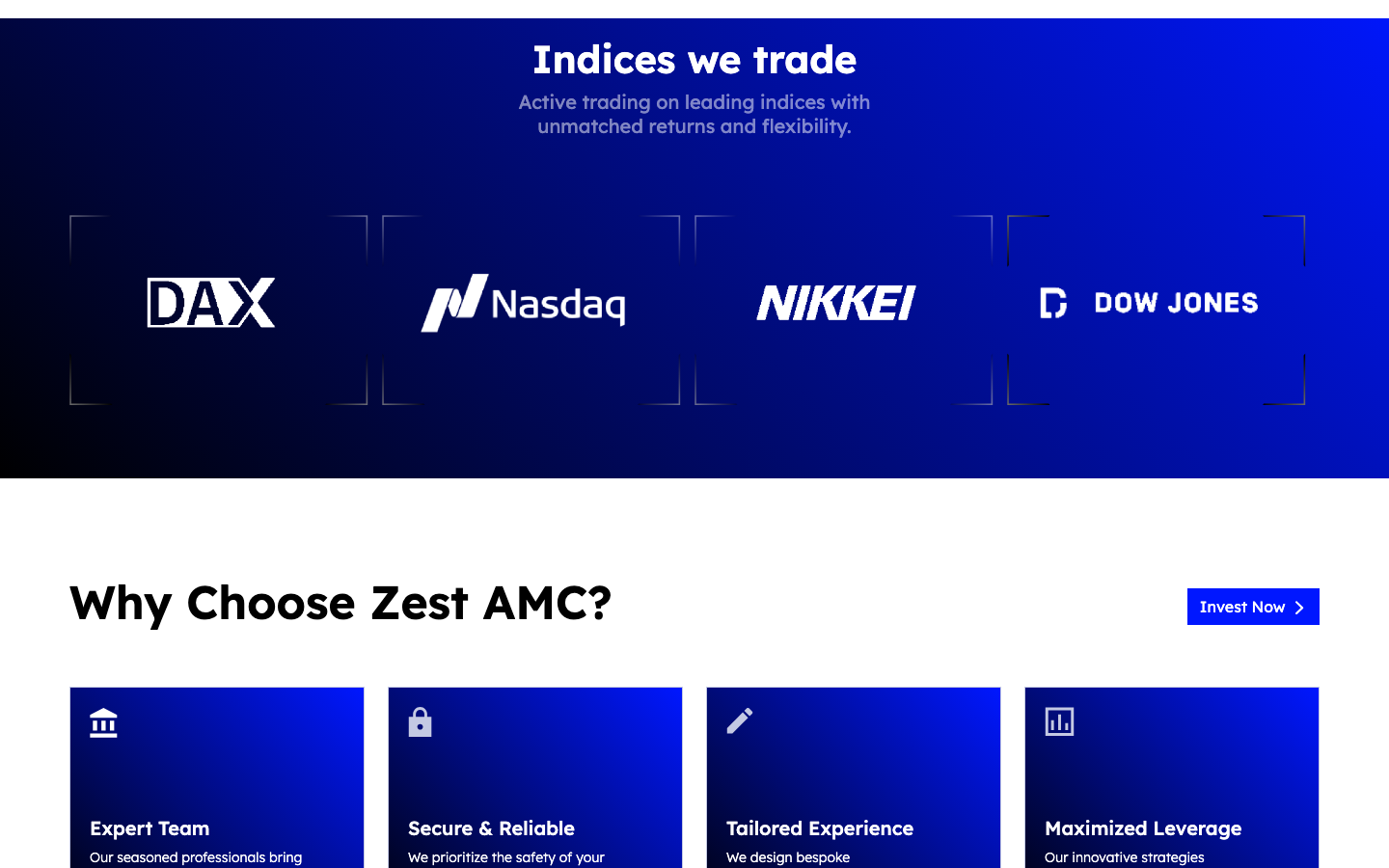 ZestAMC platform features overview